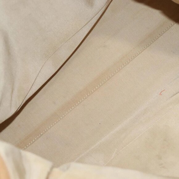 CHANEL COCO Mark Tote Bag Lamb Skin Beige Silver CC Auth 132122 - Picture 12 of 16